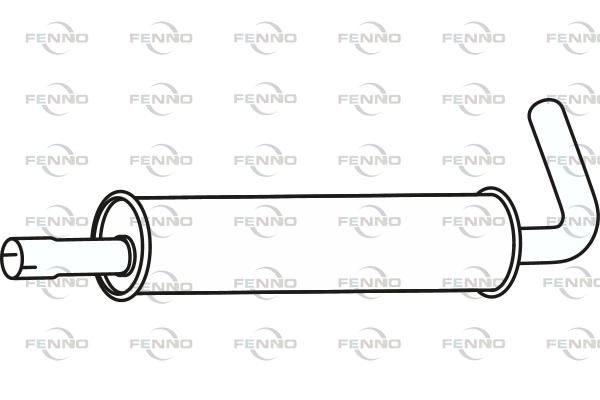 Выхлопная труба глушителя FENNO P38025 1424215716 0 ULSCA изображение 0