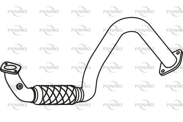 Выхлопная труба глушителя FENNO 1441019847 P43195 K6 EB7 изображение 0