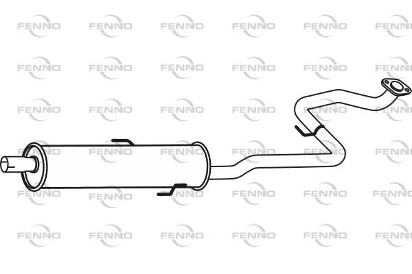Выхлопная труба глушителя FENNO 1441019902 P66070 HN3AT Q изображение 0