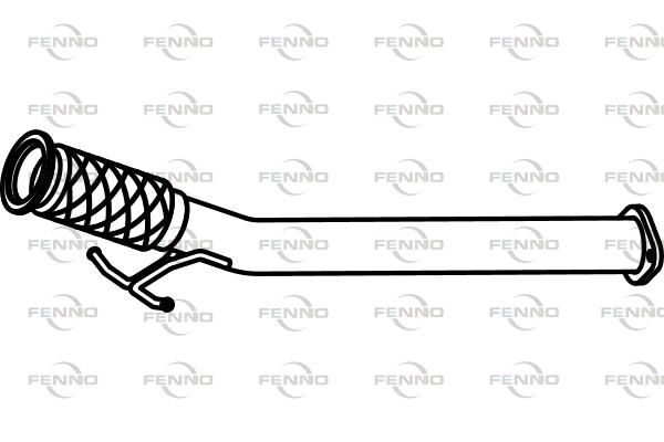 Выхлопная труба глушителя FENNO 1424218926 P76073 Q2Y A9 изображение 0