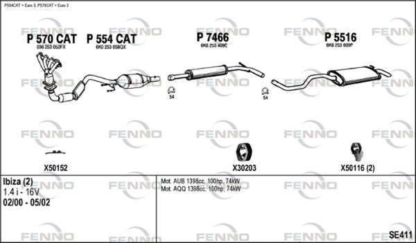 Выхлопная система FENNO C2 HGFM SE411 2902720