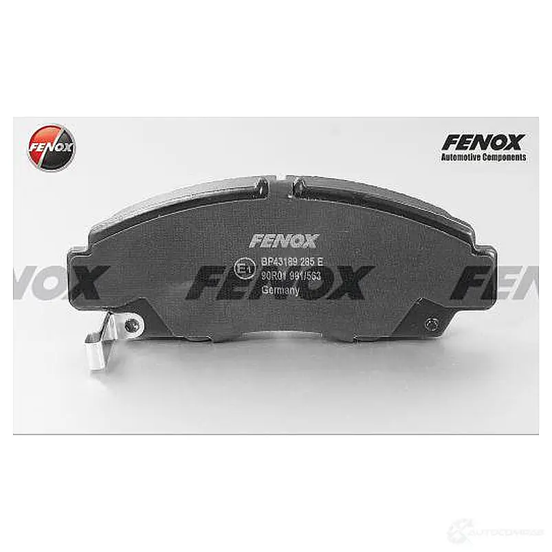 Тормозные колодки дисковые, комплект FENOX BP43189 2242832 PMC M0U изображение 0