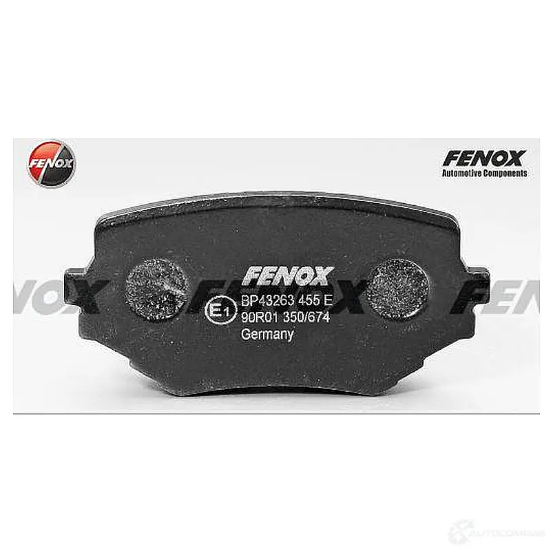 Тормозные колодки дисковые, комплект FENOX BP43263 2242905 QKA CMHO изображение 0
