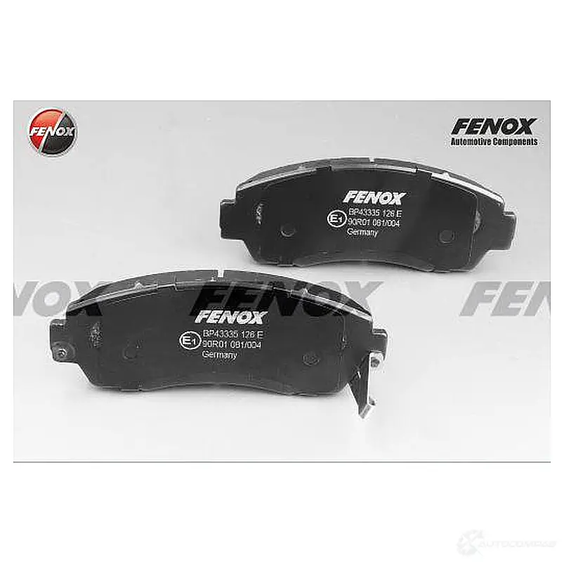 Тормозные колодки дисковые, комплект FENOX PT6QYZ L 2242968 BP43335