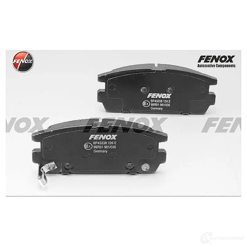 Тормозные колодки дисковые, комплект FENOX 63YI W BP43338 2242971 изображение 0