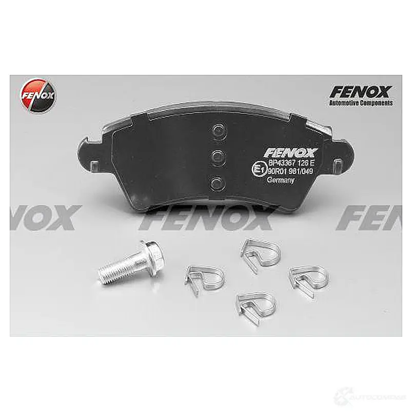 Тормозные колодки дисковые, комплект FENOX J 0B2OG BP43367 2242999 изображение 0