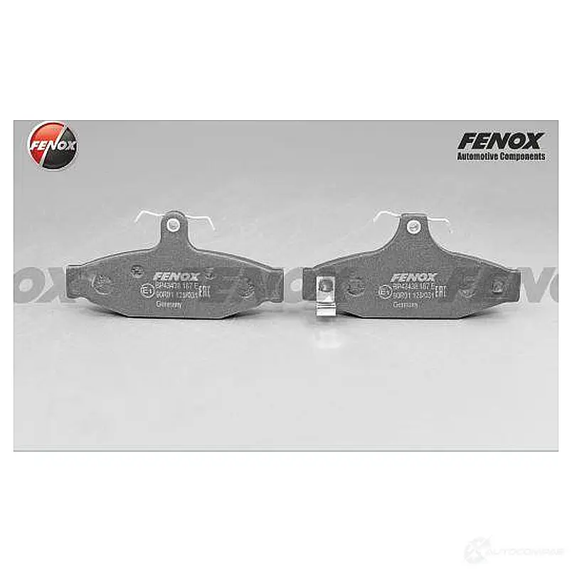 Тормозные колодки дисковые, комплект FENOX 1223105391 BP43438 EO3A8 IB изображение 0