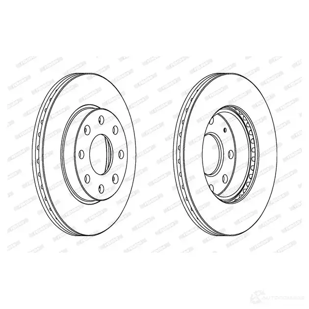 Тормозной диск FERODO 1193638954 DDF1279C 93A196 DDF 1279C изображение 0