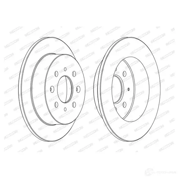 Тормозной диск FERODO 0B6V5D DDF135 8C 21247496 DDF1358C изображение 0