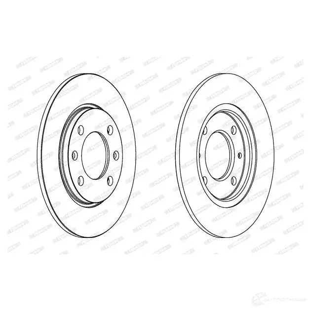 Тормозной диск FERODO 712973 DDF263 DDF2 63 DDF263-1 - Изображение 1