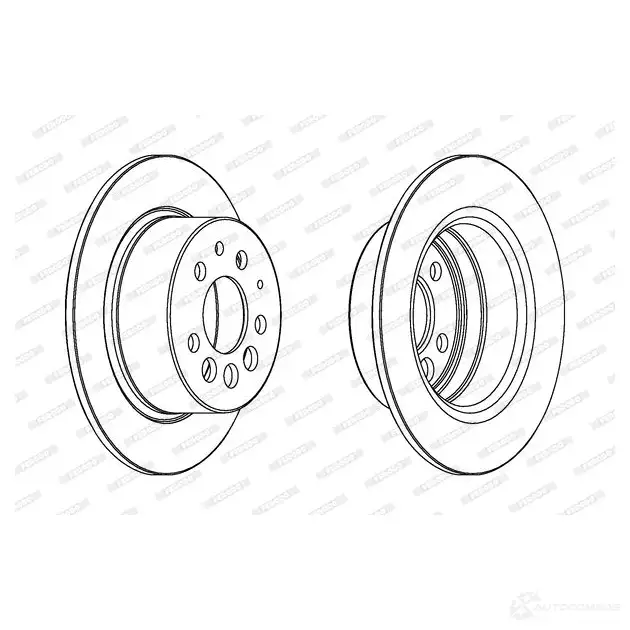 Тормозной диск FERODO DDF080-1 711655 DDF080 DDF0 80 изображение 4
