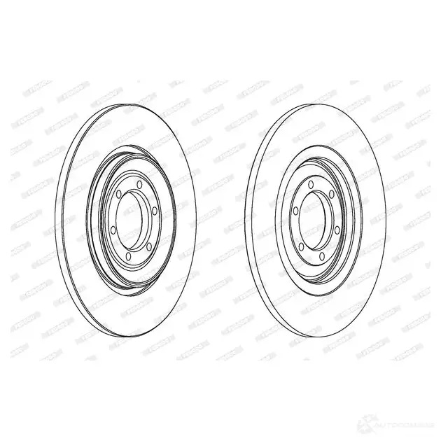 Тормозной диск FERODO 711665 DDF090 DDF090-1 D DF090 - Изображение 1