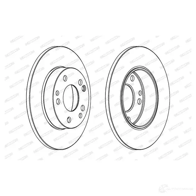 Тормозной диск FERODO DDF053 711629 DDF0 53 DDF053-1 - Изображение 1