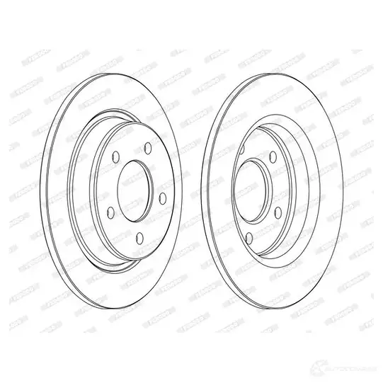 Тормозной диск FERODO W8U6THX DDF1546C 1193639901 DDF15 46C изображение 0