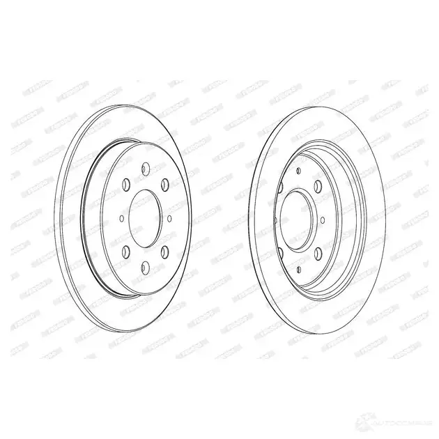 Тормозной диск FERODO 712905 DDF2244C-1 DDF2244C DDF 2244C - Изображение 1
