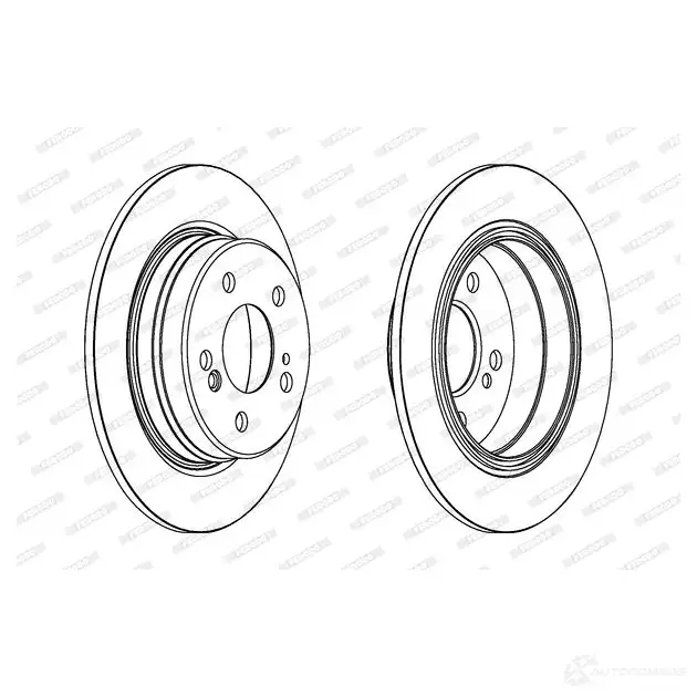 Тормозной диск FERODO 6MDBCJ 1193641875 DDF224C DDF224 C изображение 0