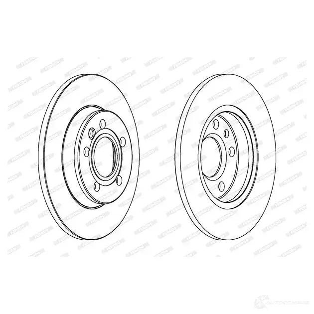 Тормозной диск FERODO DDF10 12C 1193637796 DDF1012C 5EKP2DF изображение 0