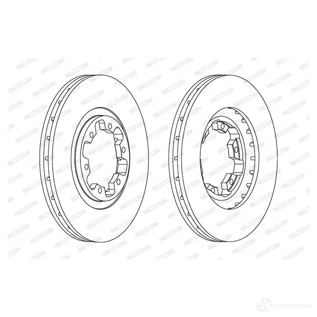Тормозной диск FERODO DDF1626 DDF1626-1 712366 DDF 1626 изображение 0