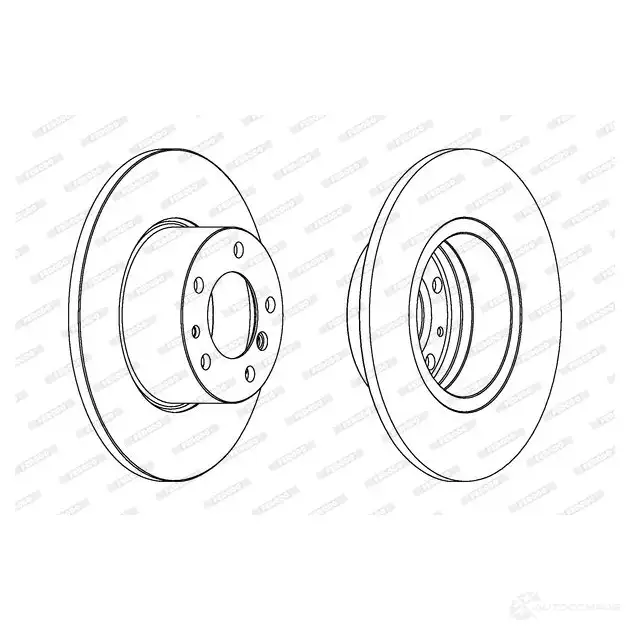 Тормозной диск FERODO DDF210-1 DDF210 DDF21 0 712842 - Изображение 1