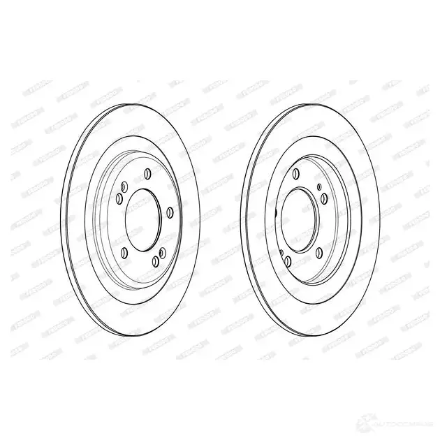 Тормозной диск FERODO DDF 2200C 712891 YO2V6G DDF2200C изображение 0