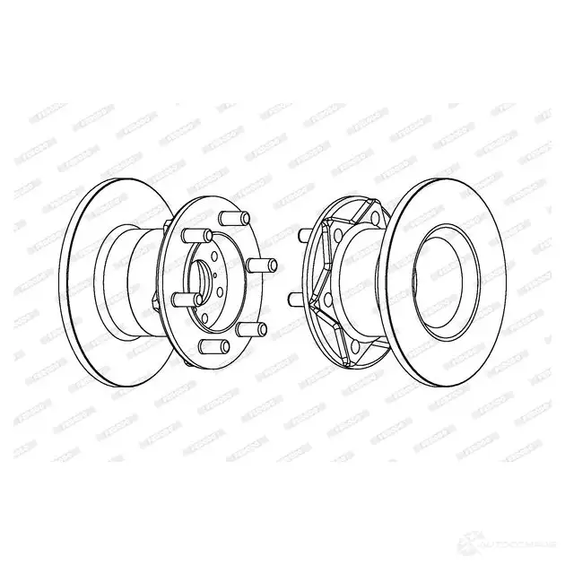 Тормозной диск FERODO DDF2 54 DDF254 712965 DDF254-1 изображение 0