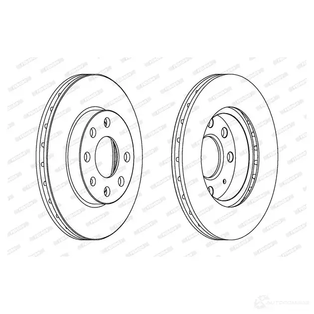 Тормозной диск FERODO 1193638223 DDF1130C DD F1130C V5EQI86 - Изображение 1