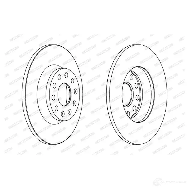 Тормозной диск FERODO D DF1306C 7PGN5 DDF1306C 1193639085 изображение 0