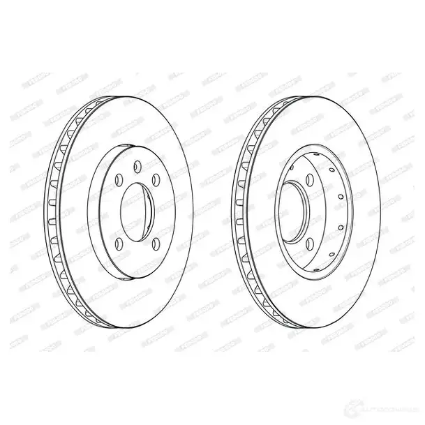 Тормозной диск FERODO L559XF 1193641809 DDF2184C DDF 2184C изображение 0