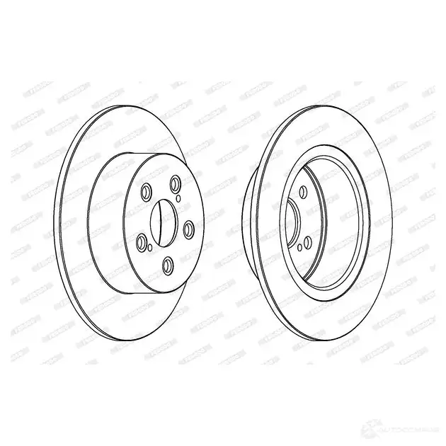 Тормозной диск FERODO DDF1 556C B4HPGO 1193639954 DDF1556C