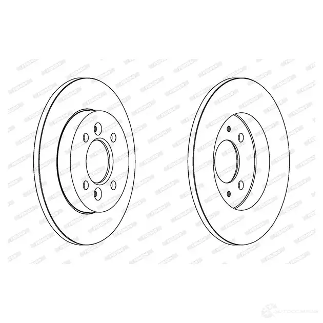 Тормозной диск FERODO DDF362 DDF36 2 713055 DDF362-1 изображение 0