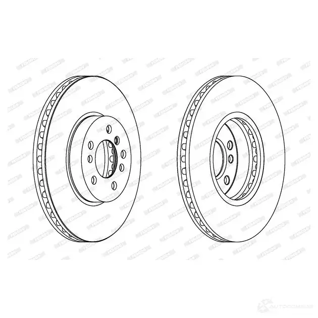 Тормозной диск FERODO 711958 DDF1256C-1 DDF1256C DDF1256 C изображение 0