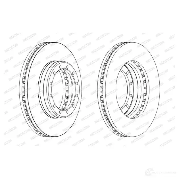 Тормозной диск FERODO X8FPR9 715568 FCR129A FCR 129A