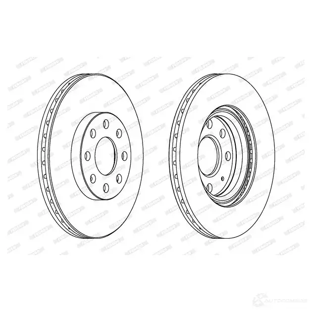 Тормозной диск FERODO D DF1304C DDF1304C 1193639071 WZS0DK - Изображение 1