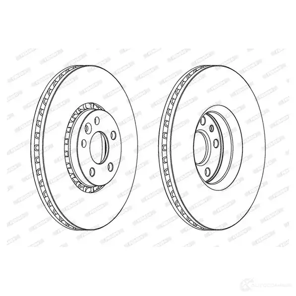 Тормозной диск FERODO 712615 DDF1801C-1 DDF1 801C DDF1801C изображение 0