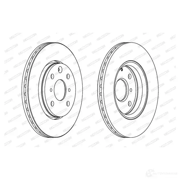 Тормозной диск FERODO DDF1527C QZ1HFX8 D DF1527C 1193639809 изображение 0