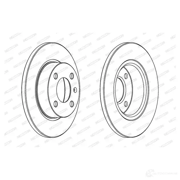 Тормозной диск FERODO DDF359-1 DDF359 713052 DDF35 9 - Изображение 1