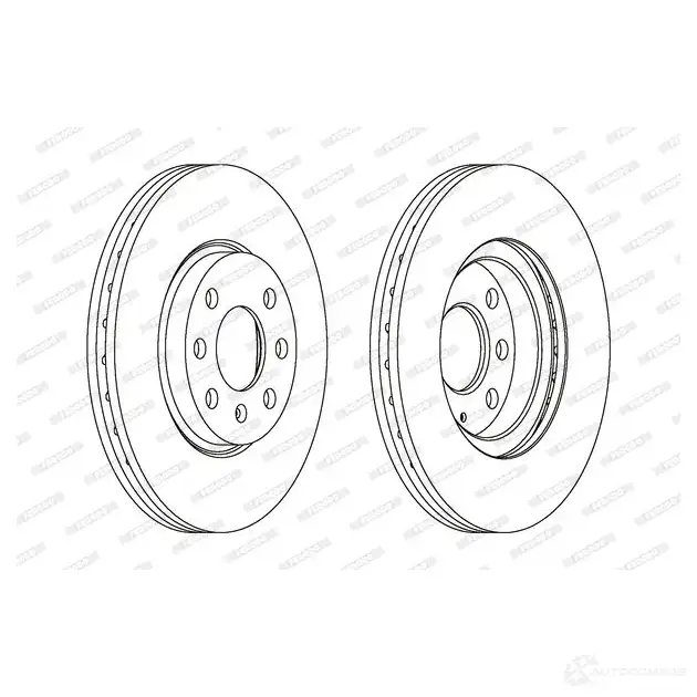 Тормозной диск FERODO QYQA3YV 1193638230 DDF1131C D DF1131C - Изображение 1