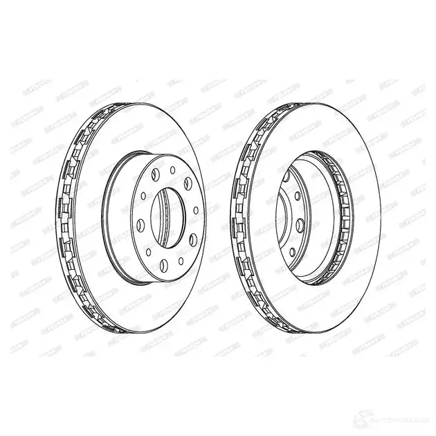 Тормозной диск FERODO DDF156 6 DDF1566-1 DDF1566 712275 изображение 0