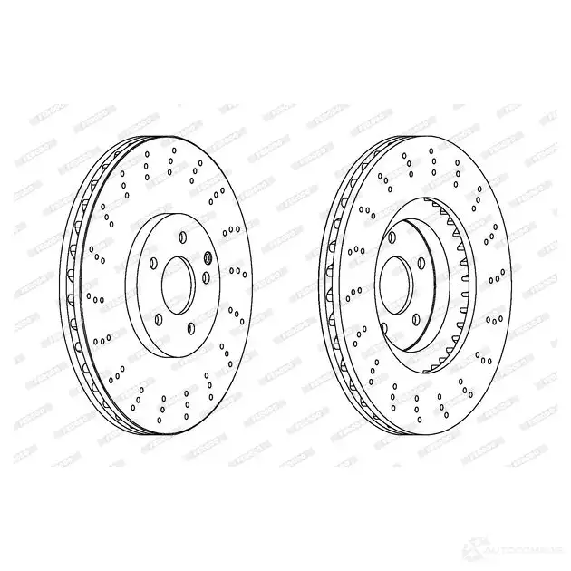 Тормозной диск FERODO DDF1650 DDF1 650 712401 DDF1650-1 изображение 0