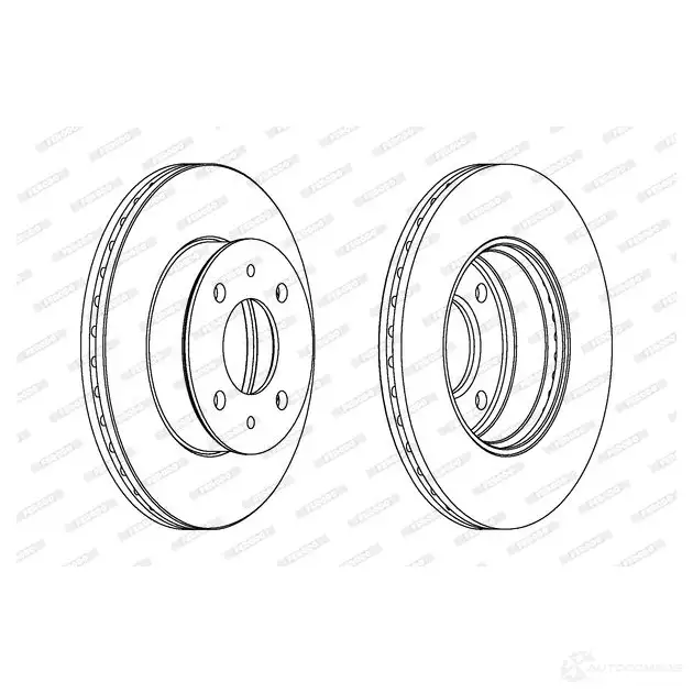 Тормозной диск FERODO DDF1632C D DF1632C 1193640360 6NAKVO изображение 0
