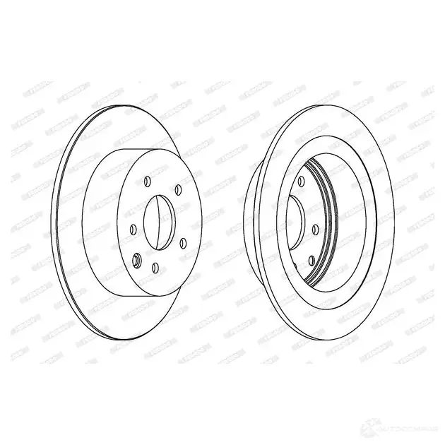 Тормозной диск FERODO YXE6U8 DD F1590C 1193640144 DDF1590C изображение 0