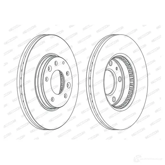 Тормозной диск FERODO OQ4XF 1193638593 DDF 1210C DDF1210C - Изображение 1