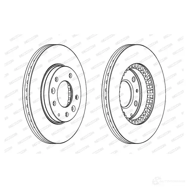 Тормозной диск FERODO FPRR1 DDF1278C 1193638950 DD F1278C