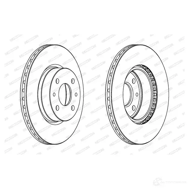 Тормозной диск FERODO DDF1 76 DDF176-1 712559 DDF176 - Изображение 1