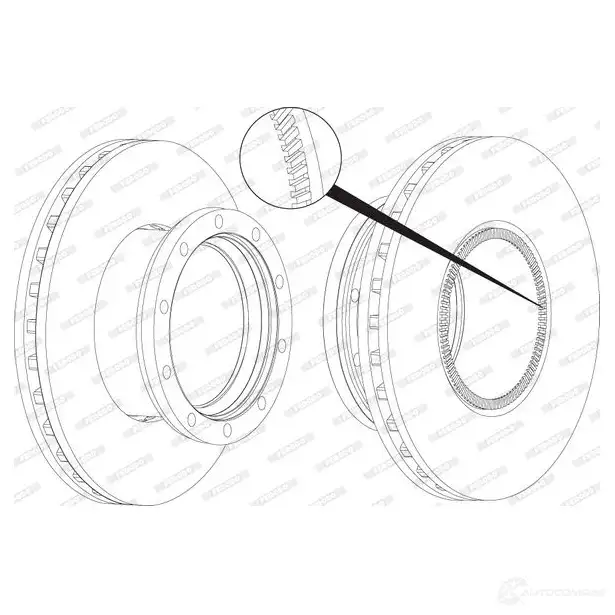 Тормозной диск FERODO 715673 FCR250A FCR2 50A 6WQXK