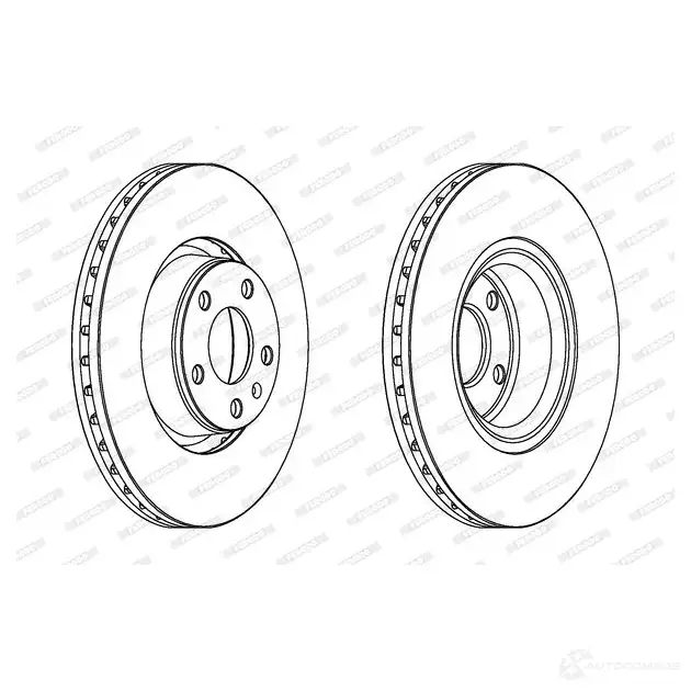 Тормозной диск FERODO DDF1277 C 711980 DDF1277C DDF1277C-1 изображение 0