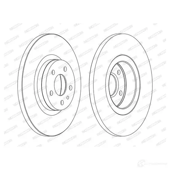 Тормозной диск FERODO 7O5ABW7 1193637923 DDF10 57C DDF1057C - Изображение 1