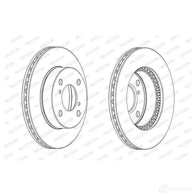 Тормозной диск FERODO DDF1960C-1 DDF196 0C DDF1960C 712757 - Изображение 1