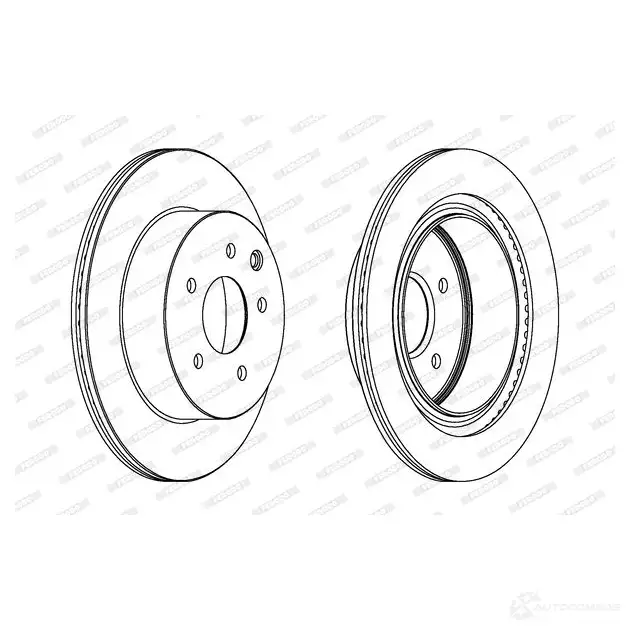 Тормозной диск FERODO O3SQ7 DDF 1579C DDF1579C 1193640068 - Изображение 1