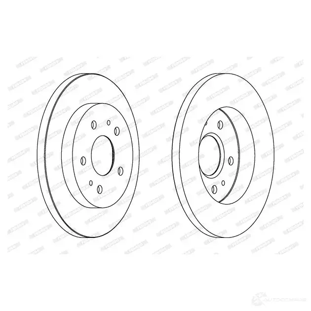 Тормозной диск FERODO 712070 DDF1387 DDF1 387 DDF1387-1 изображение 0